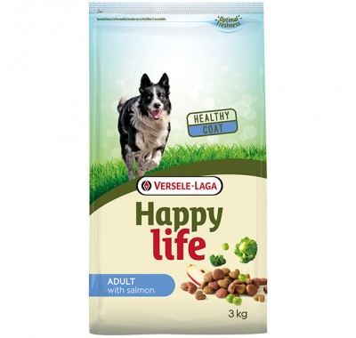 Happy Life Adult with Salmon сухий преміум корм для собак усіх порід 3 кг