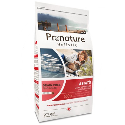 Pronature Holistic Asiato рыба сиг с папайей, беззерновой холистик корм для котов 340 г