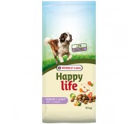 Happy Life Senior Light with Chicken низькокалорійний сухий преміум корм для літніх собак та собак із проблемами зайвої ваги 15 кг