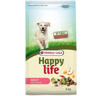 Happy Life Adult with Lamb сухий преміум корм для собак середніх та великих порід 3 кг