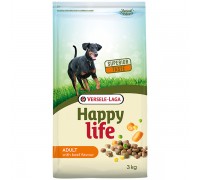 Happy Life Adult with Beef flavouring сухий преміум корм для собак усіх порід 3 кг