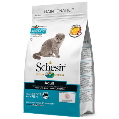 Schesir Cat Adult Fish ШЕЗИР сухий монопротеїновий корм для котів 1,5 кг