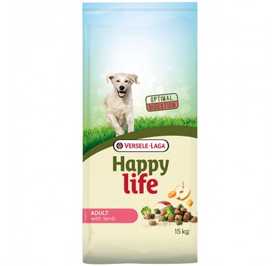 Happy Life Adult with Lamb сухий преміум корм для собак середніх та великих порід 15 кг