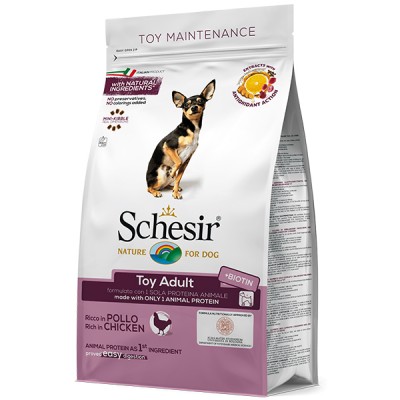 Schesir Dog Toy Adult сухий монопротеїновий корм для собак міні порід 2 кг
