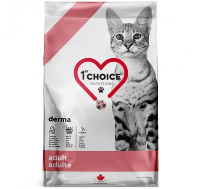 1st Choice Adult Cat Derma диетический корм для котов с лосесем 1.8 кг