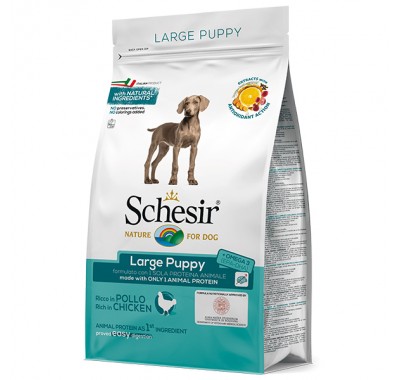 Schesir Dog Large Puppy сухий монопротеїновий корм для цуценят великих порід 12 кг