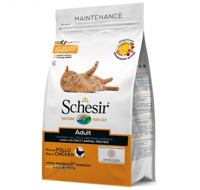 Schesir Cat Adult Chicken ШЕЗИР сухий монопротеїновий корм для котів 1,5 кг