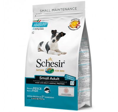 Schesir Dog Small Adult Fish сухий монопротеїновий корм для собак малих порід 800 г