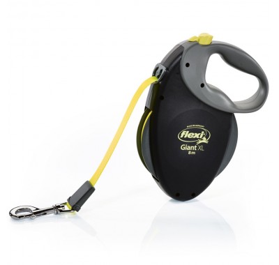 Рулетка для собак Flexi GIANT XL 8м/75кг, чорна (Лента) 8030004