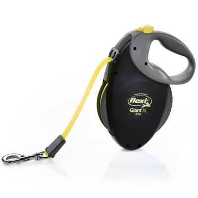 Рулетка для собак Flexi GIANT XL 8м/75кг, чорна (Лента) 8030004