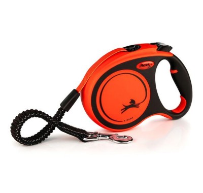 Рулетка для собак Flexi Xtreme L 5м/65кг, помаранчева (Лента) 8034408