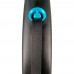 Рулетка для собак Flexi Black Design S 5м/15кг, блакитна (Лента) 8033937