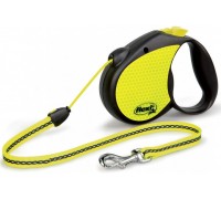 Рулетка для собак Flexi NEON Reflect М 5м/20кг (Трос) 8021712