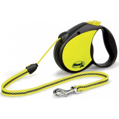 Рулетка для собак Flexi NEON Reflect М 5м/20кг (Трос) 8021712