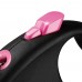 Рулетка для собак Flexi Black Design XS 3м/8кг, рожева (Трос) 8033210