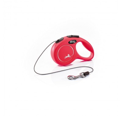 Рулетка для собак Flexi Classic XS 3м/8кг, червона (Трос) 8022405