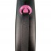 Рулетка для собак Flexi Black Design S 5м/15кг, рожева (Лента) 8033913