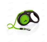 Рулетка для собак Flexi NEON М 5м/25кг, зелена (Лента) 8031902