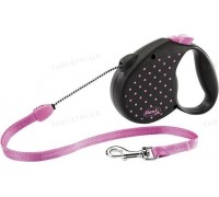 Рулетка для собак Flexi Color М 5м/20кг, рожева (Трос) 8013205