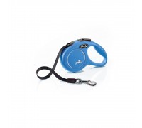 Рулетка для собак Flexi Classic S 5м/15кг, синя (Лента) 8023211