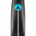 Рулетка для собак Flexi Black Design S 5м/12кг, блакитна (Трос) 8033333