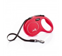 Рулетка для собак Flexi Classic М 5м/25кг, червона (Лента) 8032206