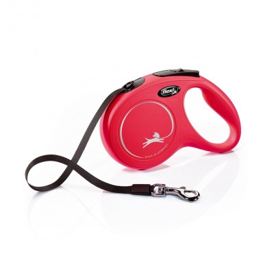 Рулетка для собак Flexi Classic М 5м/25кг, красная (Лента) 8032206