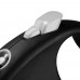 Рулетка для собак Flexi Black Design М 5м/25кг, серая (Лента) 8034002
