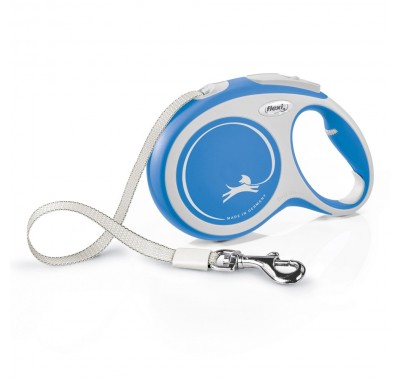 Рулетка для собак Flexi Comfort Long L 8м/50кг, синя (Лента) 8043813