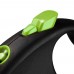 Рулетка для собак Flexi Black Design L 5м/50кг, зеленая (Лента) 8034125
