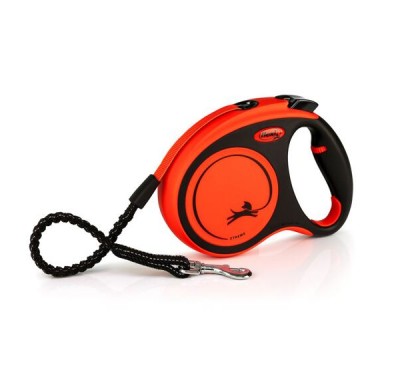 Рулетка для собак Flexi Xtreme М 5м/35кг, оранжевая (Лента) 8034309