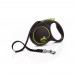 Рулетка для собак Flexi Black Design L 5м/50кг, зеленая (Лента) 8034125
