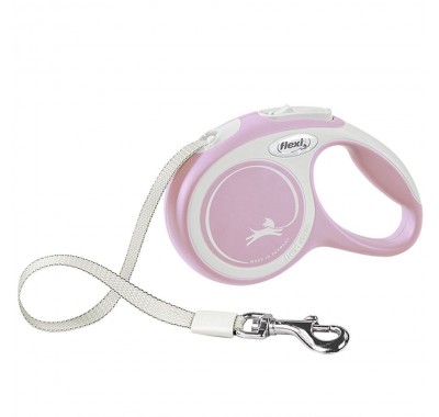 Рулетка для собак Flexi Comfort L 5м/60кг, рожева (Лента) 8028315