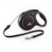 Рулетка для собак Flexi Classic Long M 8м/20кг, чорна (Трос) 8022825