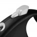 Рулетка для собак Flexi Black Design М 5м/20кг, сіра (Трос) 8033401