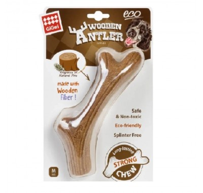Игрушка для собак GiGwi Wooden Antler д/собак Рог жевательный, дерево, полимер, M 2342