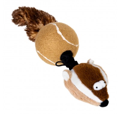Іграшка для собак GiGwi Catch&Fetch Барсук з 2-ма пищалками, 26 см 75039