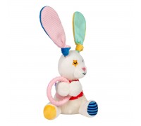 Игрушка для собак GiGwi Plush Заяц с кольцом и пищалкой, 16см 2257