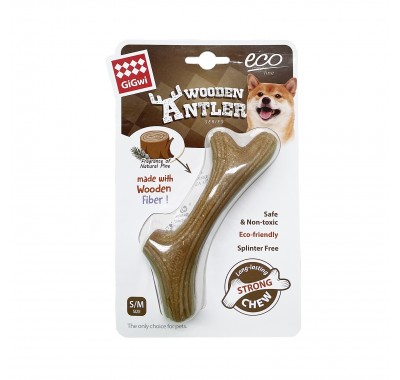 Іграшка для собак GiGwi Wooden Antler д/собак Ріг жувальний , дерево, полімер, S 2340