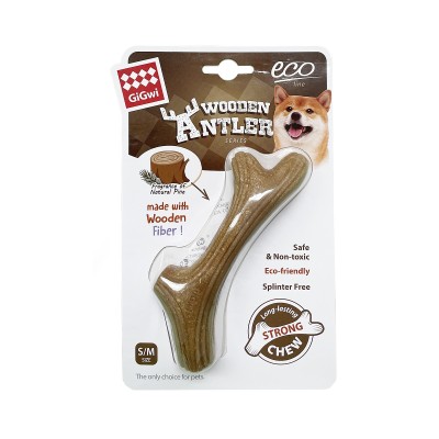 Іграшка для собак Рог жувальний GiGwi Wooden Antler XS, дерево, полімер 2339