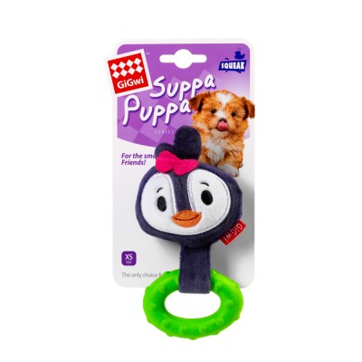 Игрушка для собак GiGwi Suppa Puppa Пингвин с пищалкой, 15 см 75003