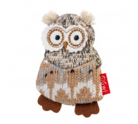 Игрушка для собак GiGwi Plush Сова с пищалкой, 10 см 75036