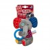 Игрушка для собак GiGwi Plush Слоненок с кольцом и пищалкой, 16 см 2256