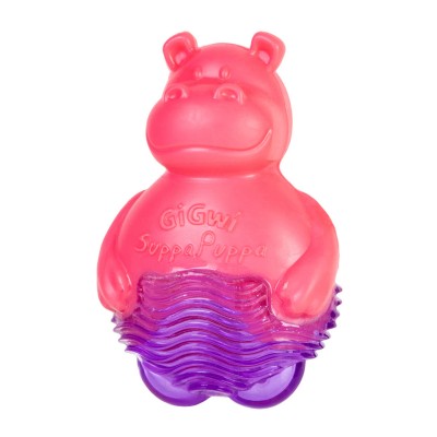 Іграшка для собак GiGwi Suppa Puppa Бегемотик з пищалкою, 9 см 75006
