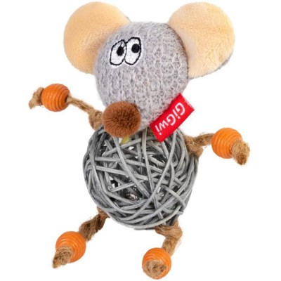 Іграшка для кішок GiGwi Catch & Scratch Мишка з дзвіночком, 8 см 2300