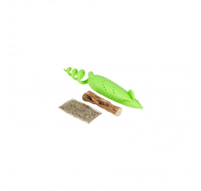 Игрушка для кошек GiGwi Refillable Catnip Мышка резиновая с кошачьей мятой и мататаби, 16.5 см 2347