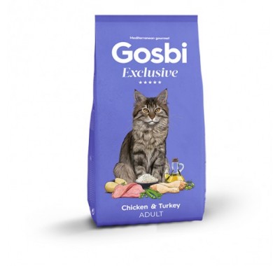 Сухий корм Gosbi Exclusive Cat Chicken & Turkey Adult для дорослих котів з куркою та індичкою 1,5 кг 5681