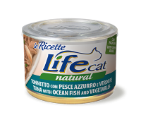 LifeCat "Le Ricette" тунець з океанічною рибою та овочами 150 г 102421
