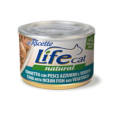 LifeCat "Le Ricette" тунець з океанічною рибою та овочами 150 г 102421