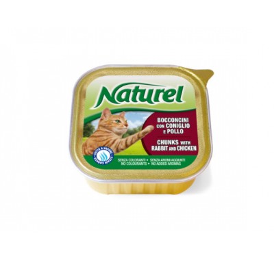 Naturel Alutray Cat кусочки кролика с курицей 100 г